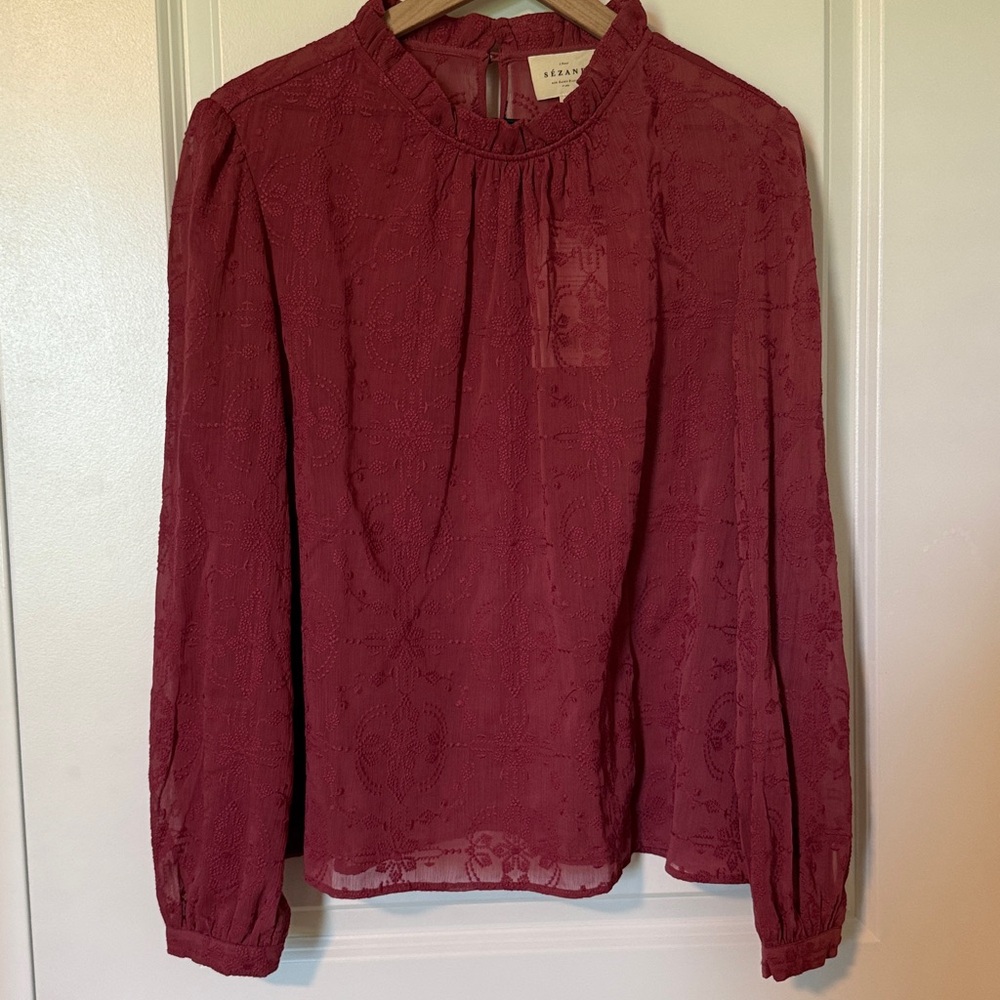 Sezane Valentine Blouse Blush - Size 14